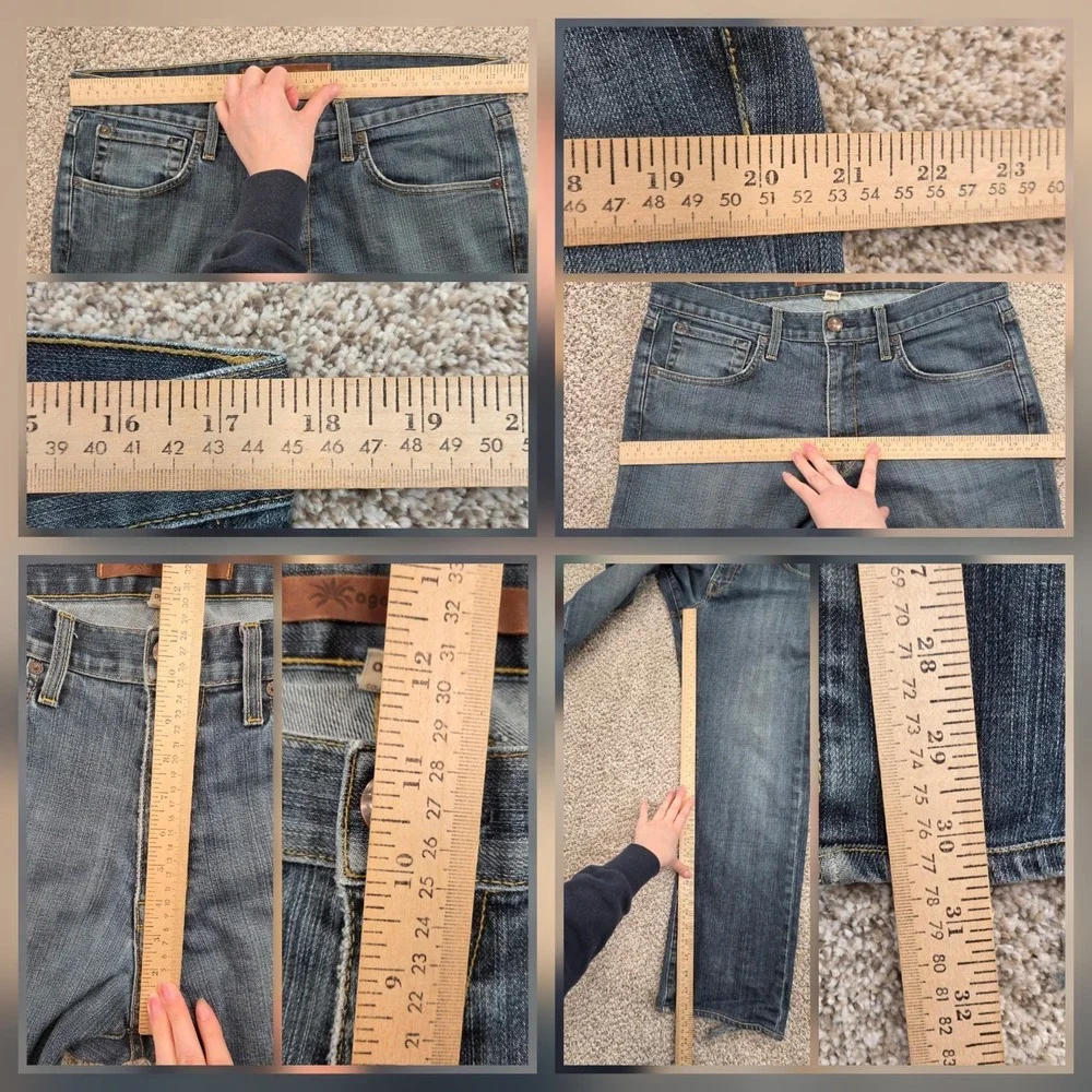 AGAVE Men's Jeans Size 34 (Fits 35x30.5) Relaxed Straight WATERMAN Distressed